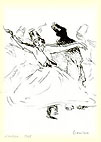 ''Tanze in die Herzmitte Gottes hinein'', Zeichnung von Bernhard Wosien 